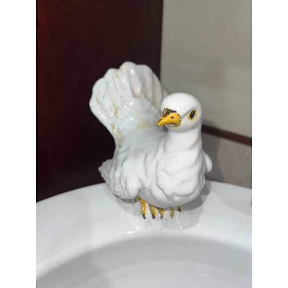 Doves Bird Bath Bowl-Italian Ceramic - Picture 13 of 14